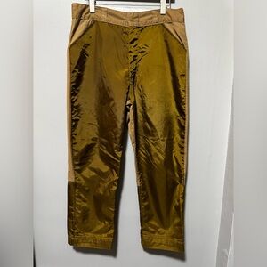 Vintage Game Winner Insulated Hunting Pants Brown Nylon Lined Size 32 33